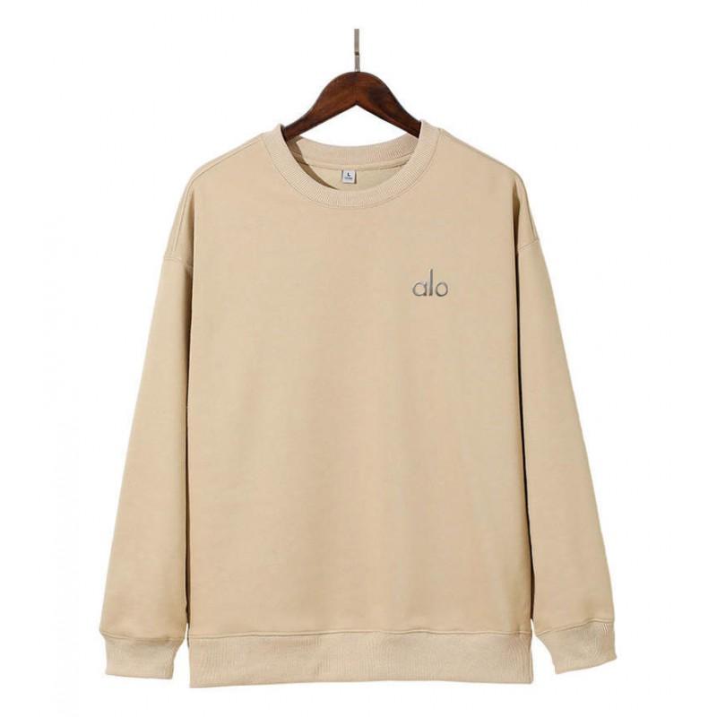 Unisex Baumwoll Oversize Rundhals-Sweatshirt Mit Gesticktem Buchstaben-Design Streetwear Lässiges Langarm-Oberteil