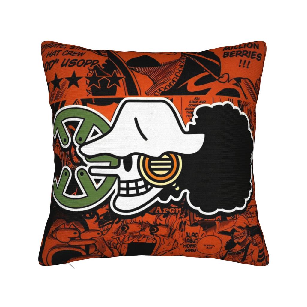 Luffy Anime Zoro Square Pillow Case Anime Cushion Covers Funny Polyester Decorative Throw Pillow Case Cover for Living Room