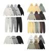Herren Übergroßes Baumwoll Hoodie Sweatshirt Passendes Jogginghosen Set Lässige Streetwear Lockere Passform Grafikdruck