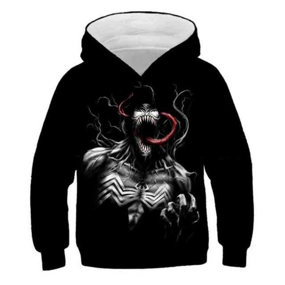 Boys Spring Marvel Hoodie Avengers Spider-Man 3D Print Baby Boy Clothes Breathable Kids Sportswear Hooded