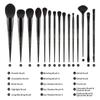 Docolor Professional Makeup Brushes Set Cosmetic Brushes Premium Synthetic Powder Kabuki Foundation EyeShadow Eyeliner Eyebrow MakeUp Brush Kit