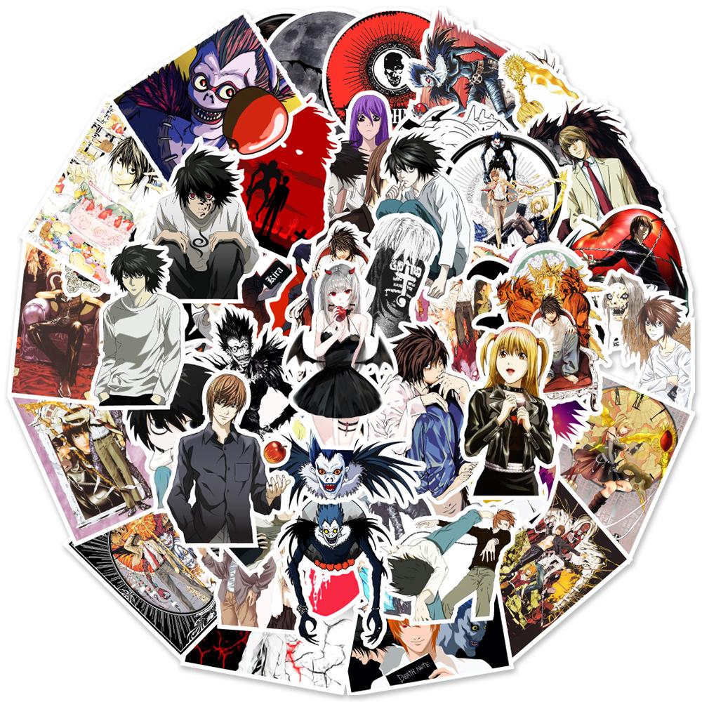 50 Anime Death Note Notebook Skateboard Suitcase Water Cup Doodle Decoration Stickers