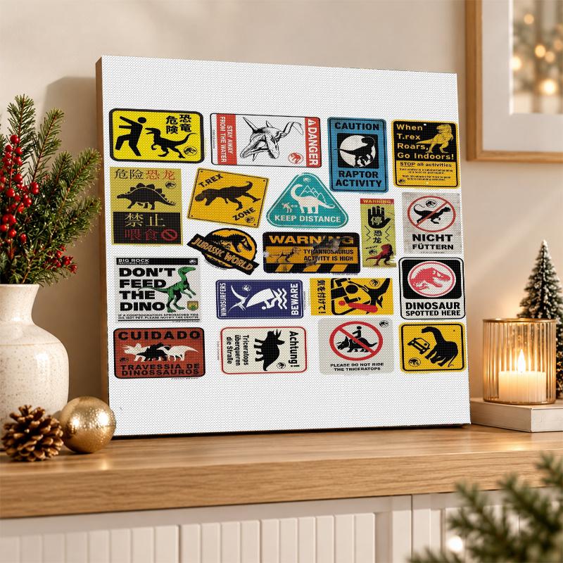 Jurassic Park Diamantmalerei Set 5D Vollbohrer DIY Diamantmosaik Wandkunst Heimdekoration