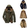Herren Premium Qualität Warme Jacke Militärparka Pelzgefüttert Langer Mantel Mit Kapuze Wintermantel