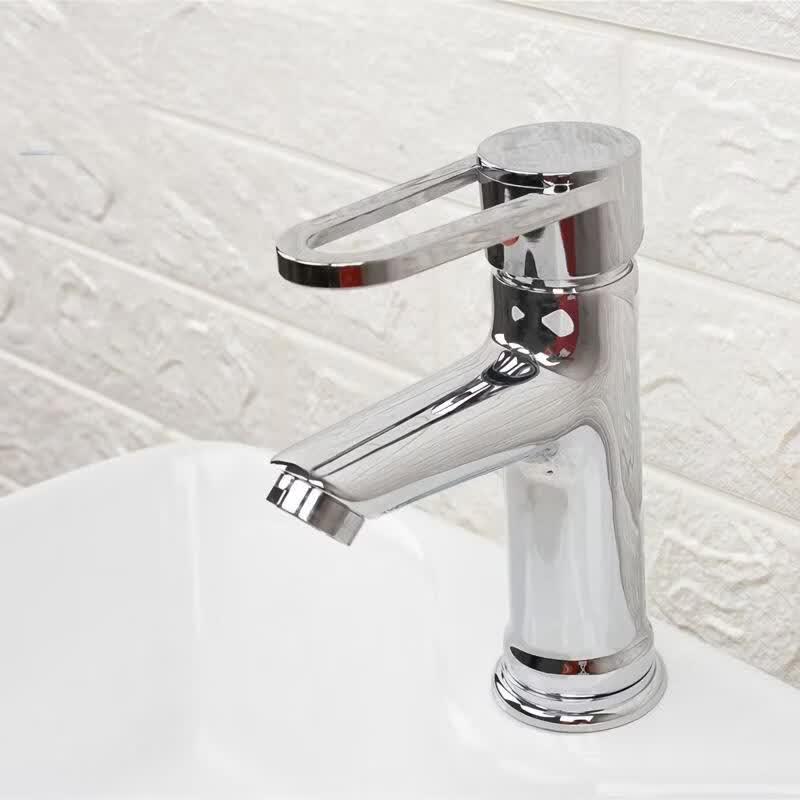TLXT Brass Red Arrow Single-Hole Basin Faucet