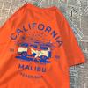 California Malibu Beach Bum T Shirts Men Women Summer New Streetwear Couple Tee Clothes T Shirt Pattern Loose T-Shirts Couple