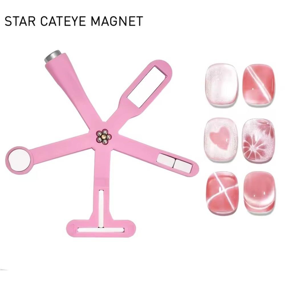 Heart 6-in-1 Nail Magnet Half Moon Manicure Magnetic Bar Cat Eye Magnet Nail Art Design