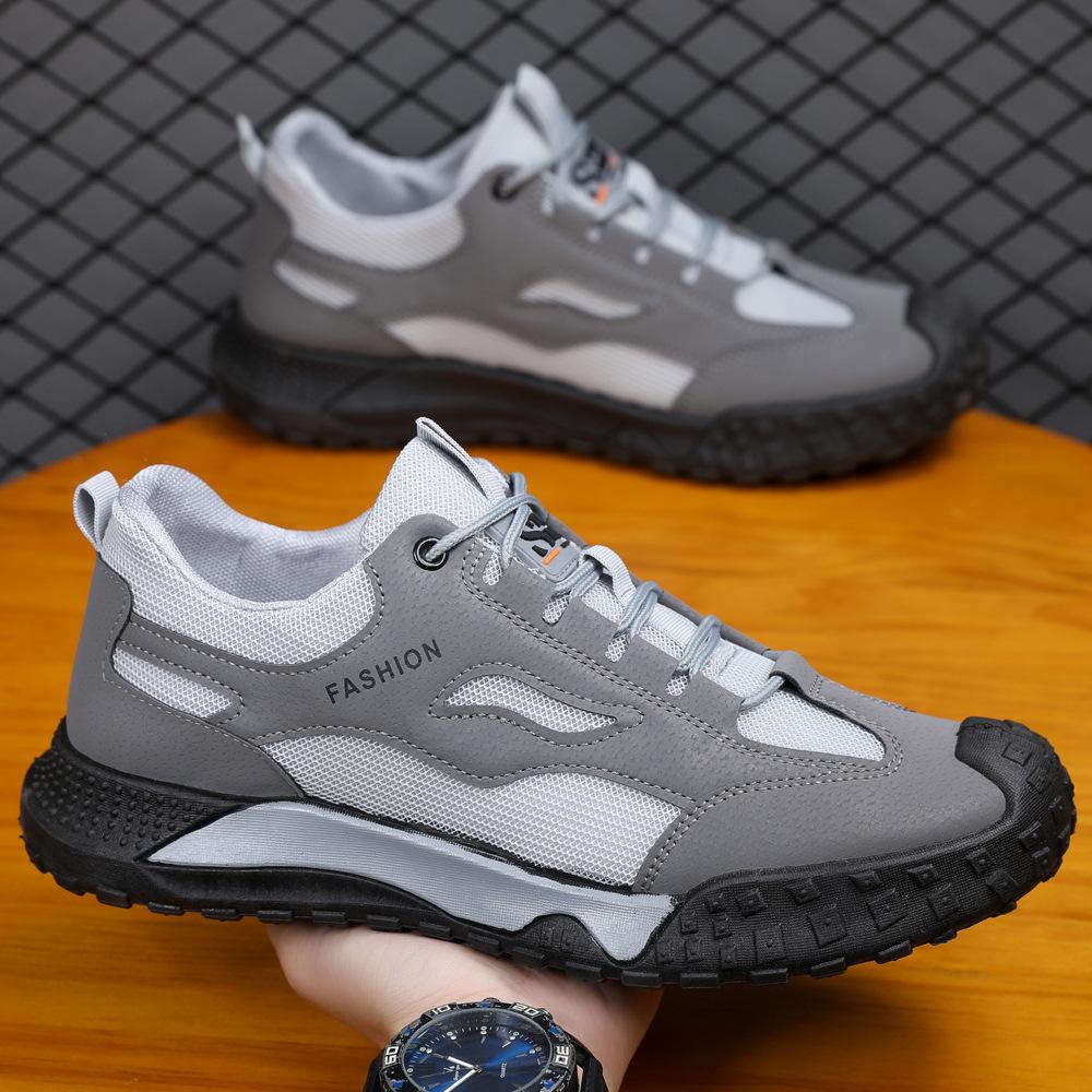 Fashion New Men's Breathable Mesh Shoes Summer Outdoor Casual Sports Shoes Anti-slip Wear-resistant Fashionable Men's Footwear