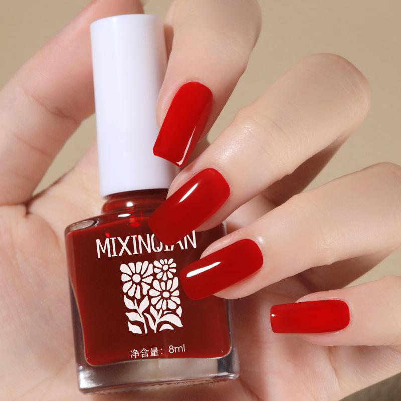 

Trendy Color Nail Polish, No Baking Required, Quick-drying, Long-lasting, Waterproof, Non-peelable, Whitening Nail Polish 8ML