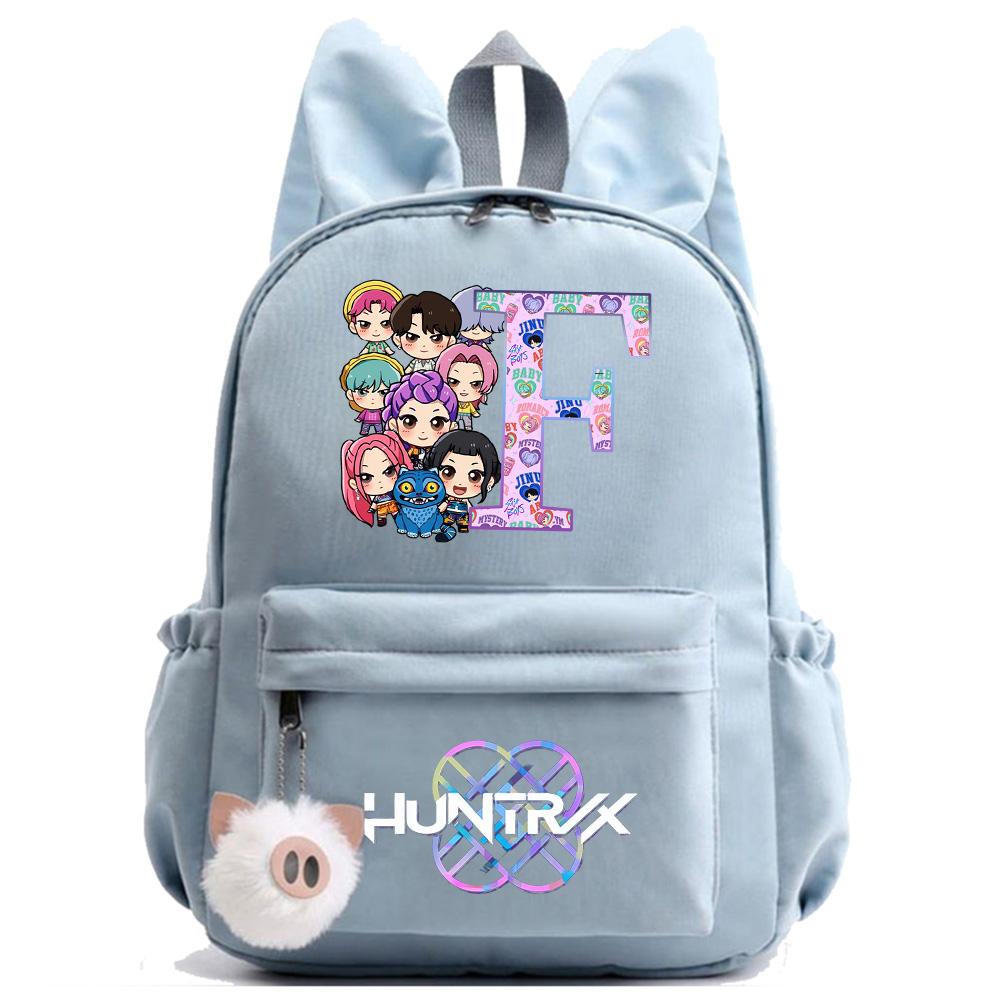 26 English Letter K-Pop Printed Backpack Student Teenager Bookbag for Boy Girl Schoolbag Kid Gift Women Large Capacity Travel Bag Rucksak