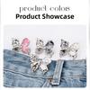 Adjustable Butterfly Waist Tightener Metal Button Tightener Nonsewing Waist Tightening Clip  Pants