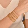 Bracelet perlé plaqué or pour femme, Bracelet à billes extensible empilable en acier inoxydable Hypoallergénique