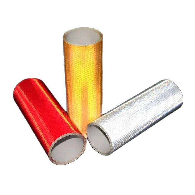 Nastro Riflettente Fluorescente in PVC 30cm, Segnale di Avvertimento per la Sicurezza Stradale, Foglio Autoadesivo con Microprismi