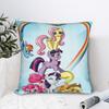 Cute M-My Cartoon P-Pony L-Little Pillow Cover Rainbow Novelty Pillow Case For Sofa Home Decor Soft Pillowcases Gift