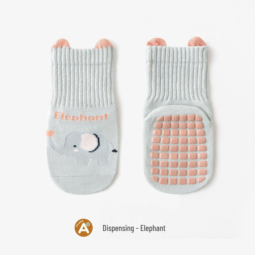 New Cute Cartoon Anti-Slip Baby Floor Socks - Indoor Full Bottom Glue, Spring Arrivals for Toddlers, Cold Protection, Early Learning Walking Socks