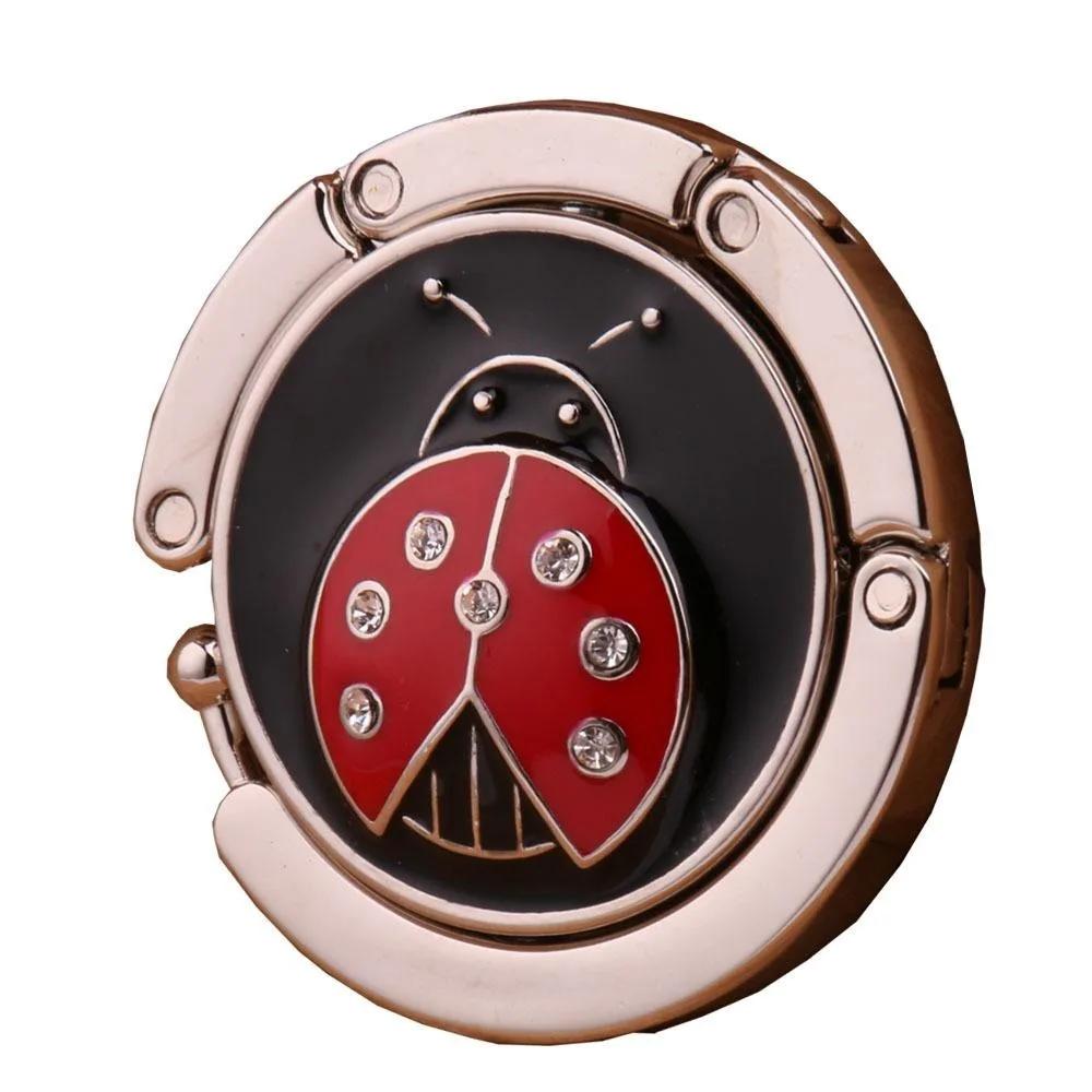 Diamond Portable Table Hanger Desk Hooks Butterfly Pattern Handbag Hanger Bag Holder Folding Purse Hook