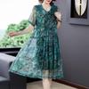 Women Printed Dress Summer Plus Size Floral Dress Loose A-line Dress