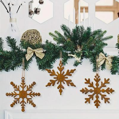 Custom Faux Rust Metal Snowflake Christmas Ornament