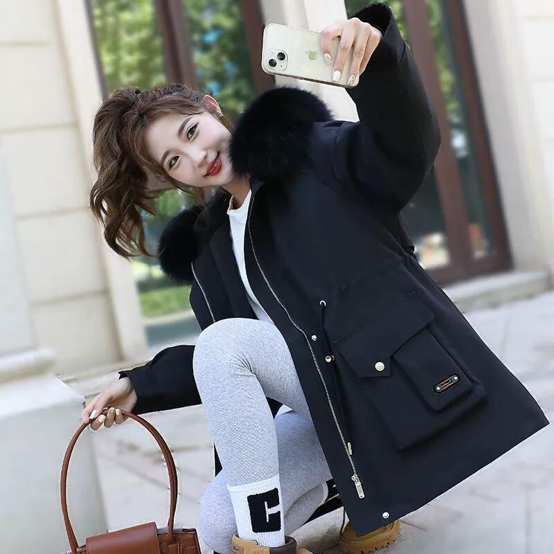 

Kaiser Women s Fox Fur Collar Rabbit Fur Lined Parka Coat L