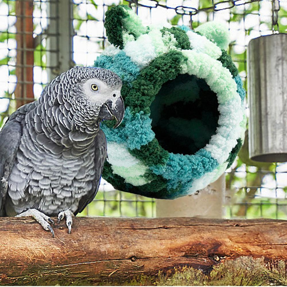Parrot Breeding Nest Bed Versatile Bird Sleeping Hut Parakeet Sleeping Nest Breathable Bird House Winter Warm Parrot Nest