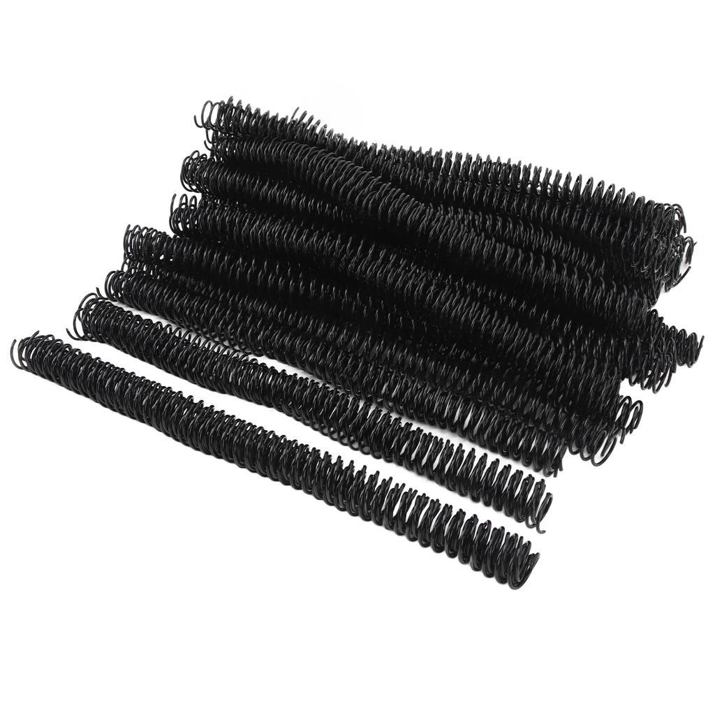 100PCS Spiralbindung Spulen 16mm Durchmesser 48 Zähne 4:1 Binderkämme Rücken für A4 Papier Schwarz