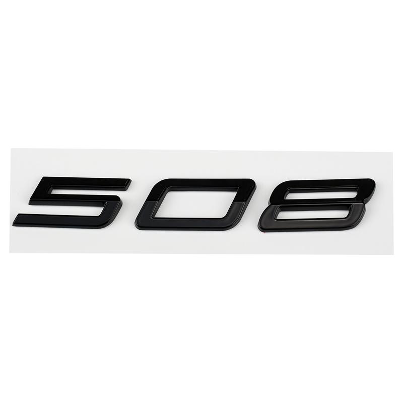 Auto 3D ABS Buchstaben Logo Aufkleber Für Peugeot 208 308 408 508 408X 508L 2024 2025 Auto Kofferraum Alphabet Emblem Abzeichen Aufkleber