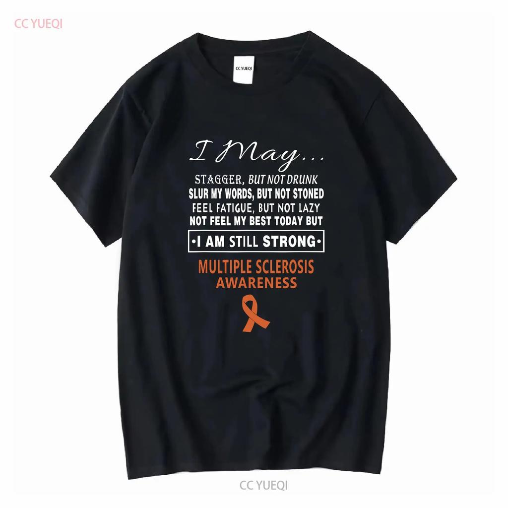 Multiple Sclerosis Awareness T Shirt vintage Washed Unisex Comfortable Versatile Stylish homme Top For Everyday Wear Casual