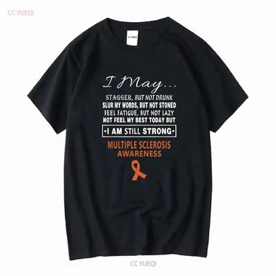 Multiple Sclerosis Awareness T Shirt  Vintage Washed Unisex Comfortable Versatile Stylish Homme Top For Everyday Wear Casual