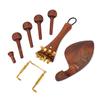 Chinrest Endpin Tailpiece Tuning Pegs Ebony Chin Rest for 4/4 Violin Replacement