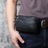 Genuine Leather Men's Mobile Phone Waist Bag Top Layer Cowhide Multifunctional Coin Card Holder  6.7 Inch Mobile Phone Bag NZPJ