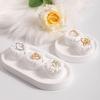 White Gypsum Plaster Ring Holder Vintage Ring Display Rack Cake Shape Ring Stand High Quality