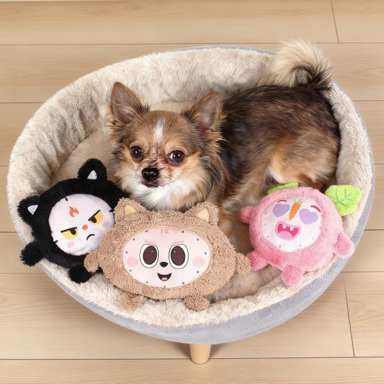 Pet Toy Molar Teeth Guard Soft Tough Chew Toy Cartoon Shape Bite-Resistant Tooth Cleaner Dog Toy with Built-in Sound