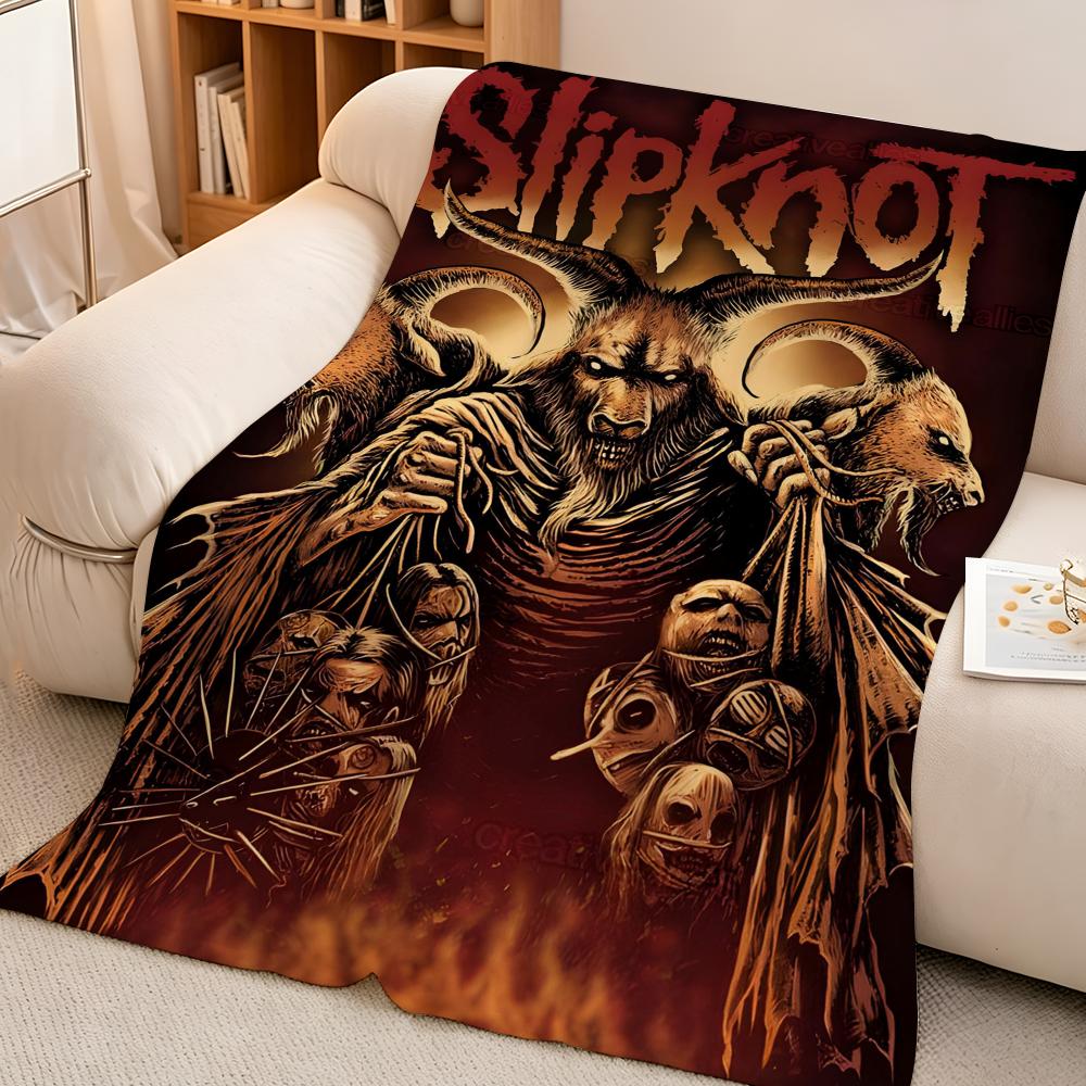 Band S-Slipknot Throw High-Density Short Plush Blanket Soft Skin-Friendly for Sofa Nap Air-Conditioned Room