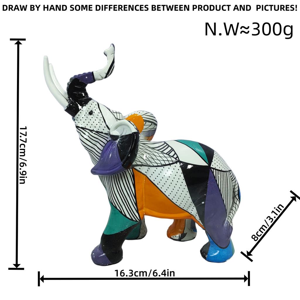 European and American Creative Colorful Elephant Ornaments Home Living Room Wine Cabinet Entrance Decoration Decoration Resin Crafts