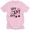 ZX TEE ROSÉ & Bruno Mars APT New Song T-Shirt Graphic Printing Cotton O-neck Tee-shirt Summer Hip Hop Punk Tshirt Unisex Vintage Tops