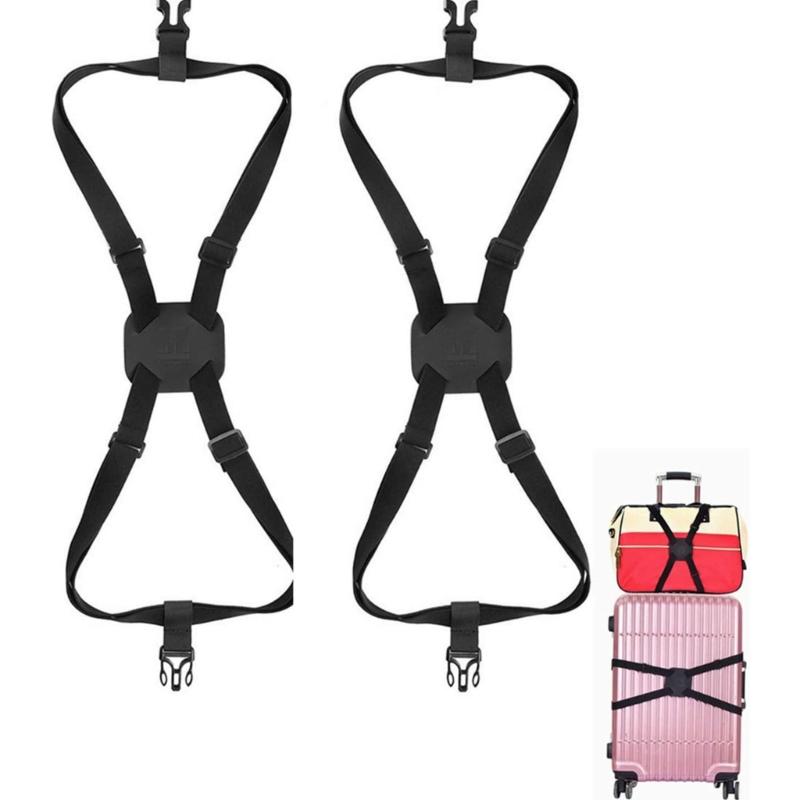 Multi Color Polyester Suitcase Fasteners Adjustable Buckles Tie Down Strap For Luggage Organization During Travel
