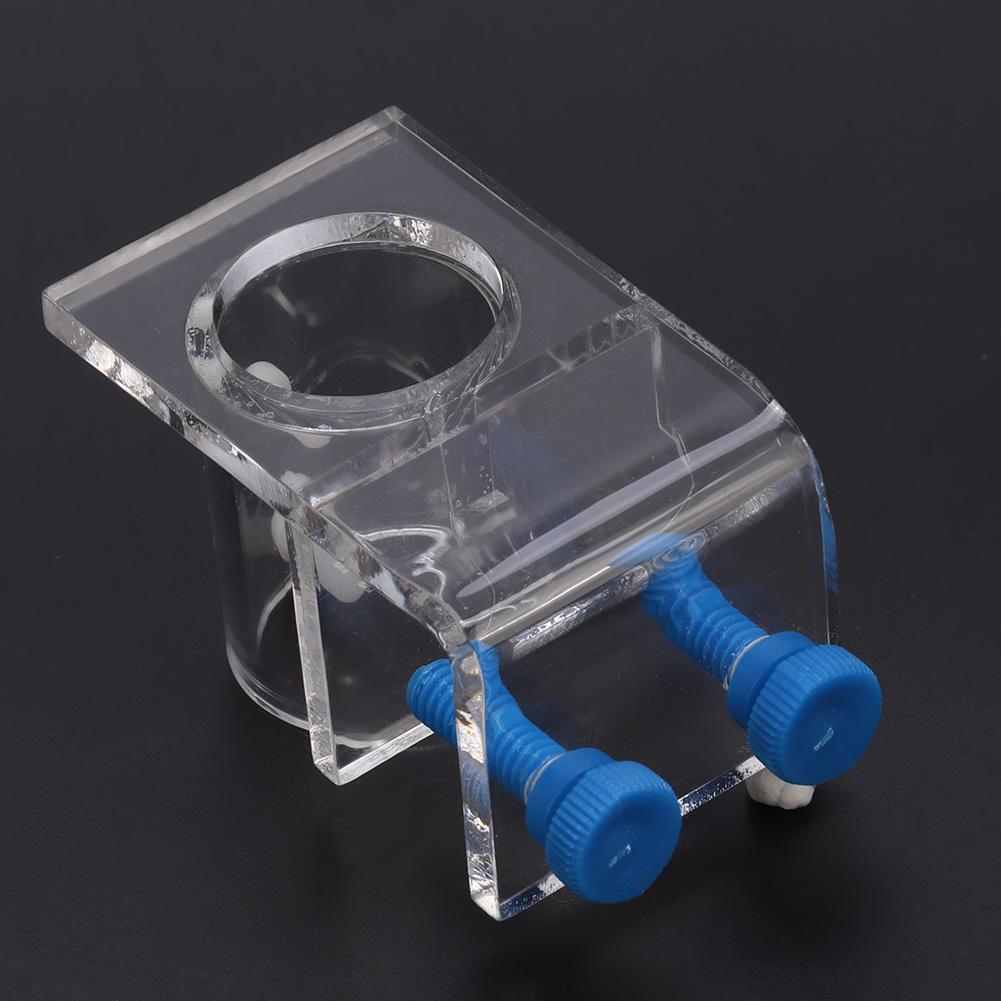 Transparent Acrylic Water Tube Soft Pipe Fixture for Fish Tank Aquarium(single Hole Fixture)