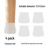 Silicone Non-Slip Chair Leg Covers, Silent Wear-Resistant Pads for Table and Stool Legs, Square-Shaped Protection Set