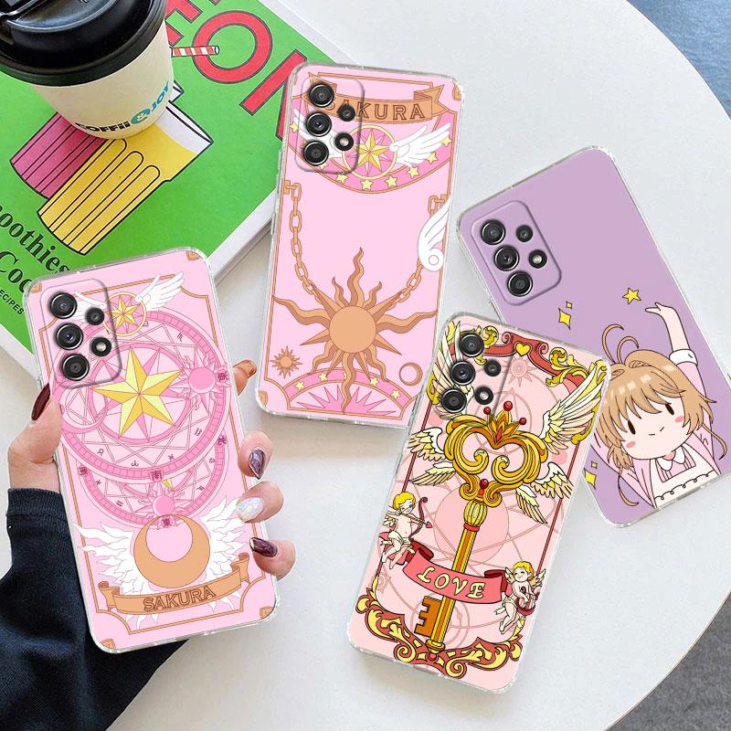 Cartoon CardCaptors Sakuras For Samsung Galaxy A55 Case A54 A52 A53 A15 A14 A13 A21S A23 A51 A34 A35 A33 A32 A72 71 Phone Cover