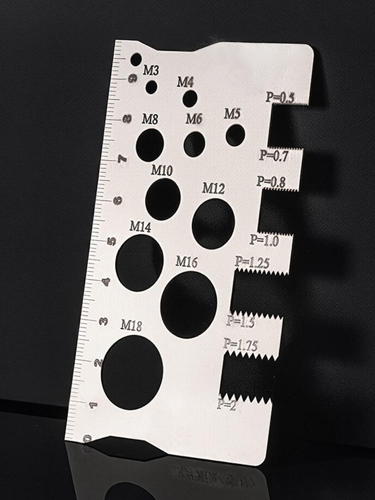Screw Measurement Ruler Space Saving Measuring Gauge Tool For Bit Bolt Nut Screw Craft Industry Home Use