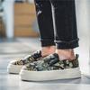 Hot Sale Design Canvas Slip On Shoes Men Bear Print Loafers For Men Casual Platform Board Shoes Men Breathable Driving Footwear