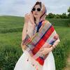 1116 new ethnic style shawl with female photo Yunnan tourism seaside sunscreen silk scarf buckle yarn scarf