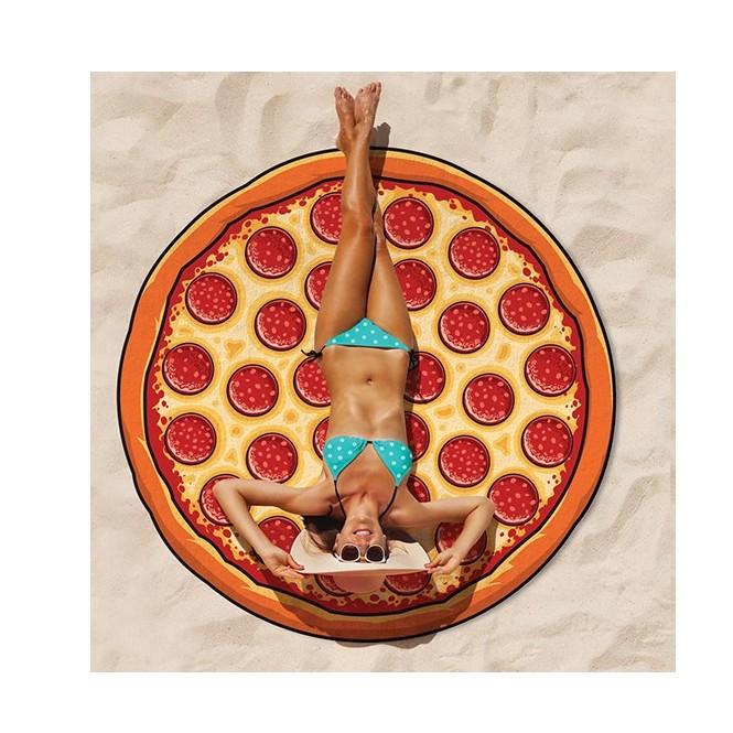 Hamburgers Donuts Pizza Design Beach Towel For Kids And Adults With Polyester Fabric For Pool And Beach Use