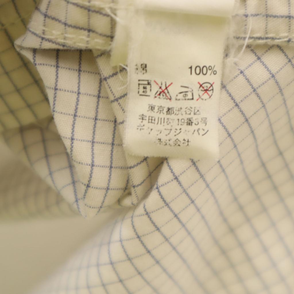 Gap Check Pattern Short Sleeve Cotton Shirt M White Men's Used