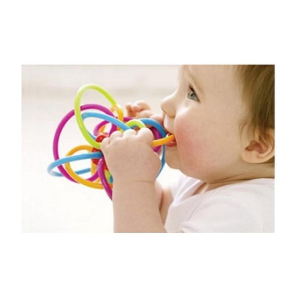 Manhattan Toy Hochet et anneau de dentition sensoriel Winkel Bee pour bébé