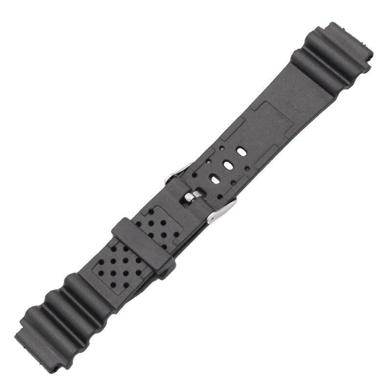 18mm 20mm 22mm Für Casio Uhrenarmbänder PU Schwarz Uhrenarmband Ersetzen Elektronische Handgelenk Sport Armbänder