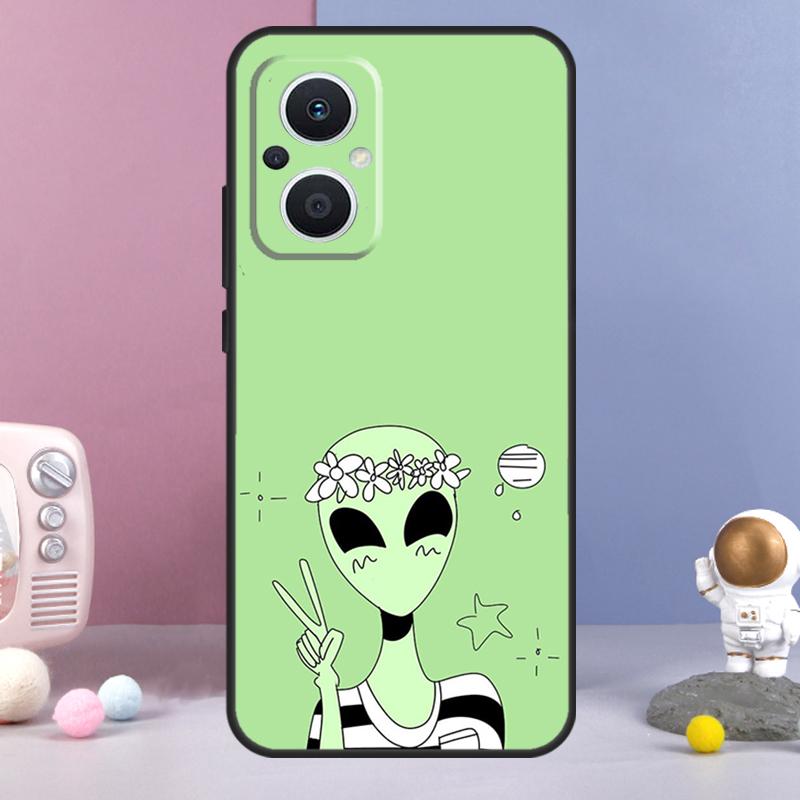 Cartoon Alien Funda For OPPO Reno 13 F 11F 12F 14F 10 11 12 14 Pro 7 8 Lite OPPO Find X6 X5 X8 X9 Pro Case