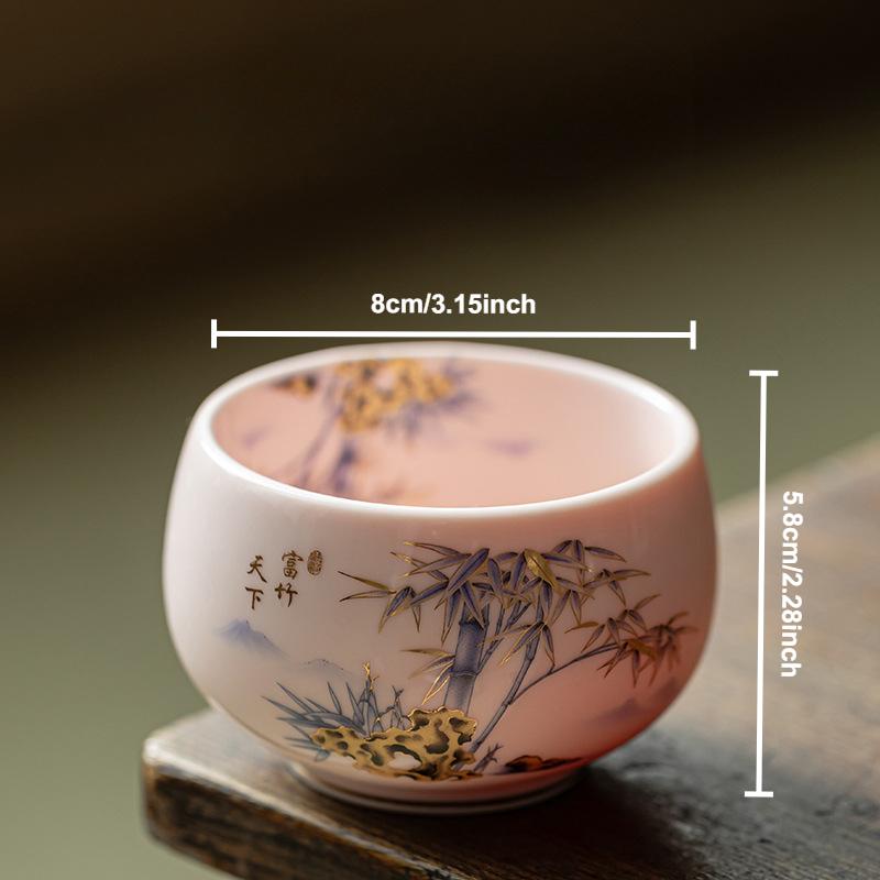 Nefritová čajová miska ze suetu Ručně vyráběné japonské keramické čajové misky Porcelánová ochutnávací čajová souprava pro domácnost Čínské kung-fu čajové nádobí Mistrovské šálky Dárková krabička