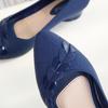 Women's Summer Low-Cut Pointed Toe Jelly Wedge Sandals with Non-slip Soft Mid-Heel Sole