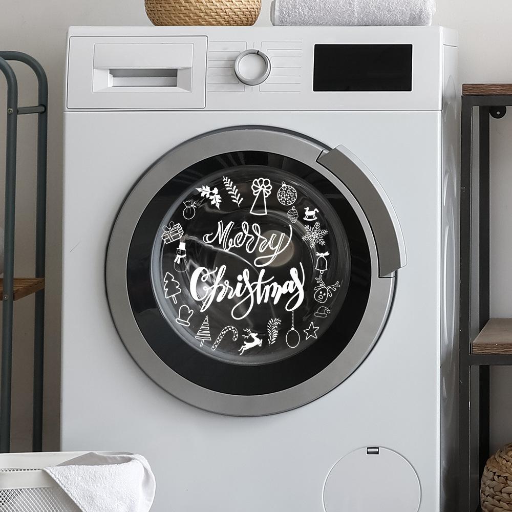 Fun-f270 Christmas English Slogan Washing Machine Home Beautification Decoration Sticker UV Full Penetration